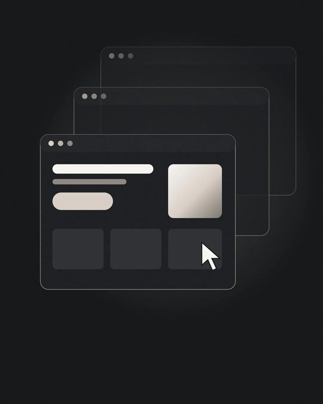 Interfaces web superposées et curseur